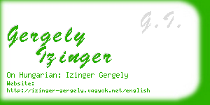 gergely izinger business card